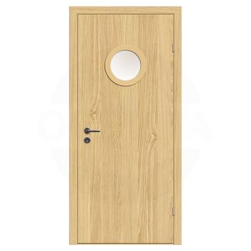 Дверь техническая деревянная со стеклом одностворчатая (Экошпон) серия Интер мод.10