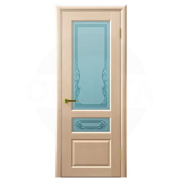 Дверь шпонированная со стеклом одностворчатая Валентия 2