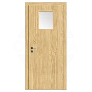 Дверь техническая деревянная со стеклом одностворчатая (Экошпон) серия Интер мод.02