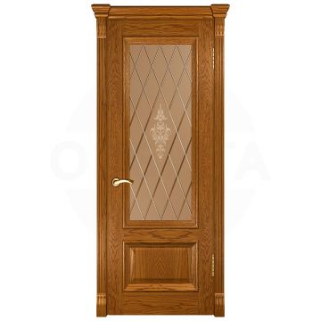 Дверь шпонированная со стеклом одностворчатая Фараон 1