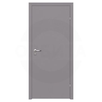Дверь серая RAL7040 окрашенная одностворчатая глухая с четвертью Olovi