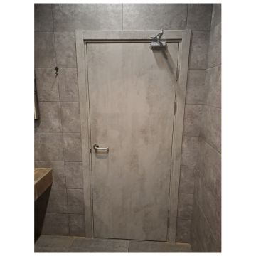 Дверь пластиковая одностворчатая KAPELLI-Classic Гладкая СЕРЫЙ БЕТОН